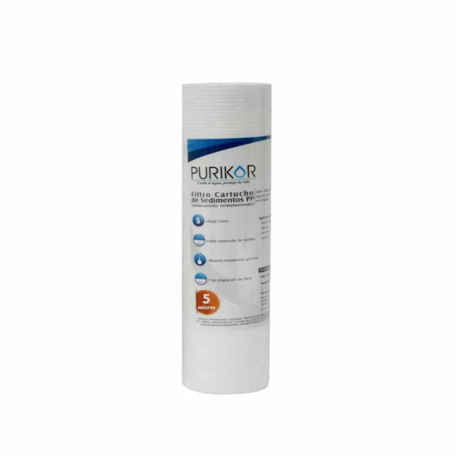 Filtro cartucho de polipropileno termofusionado